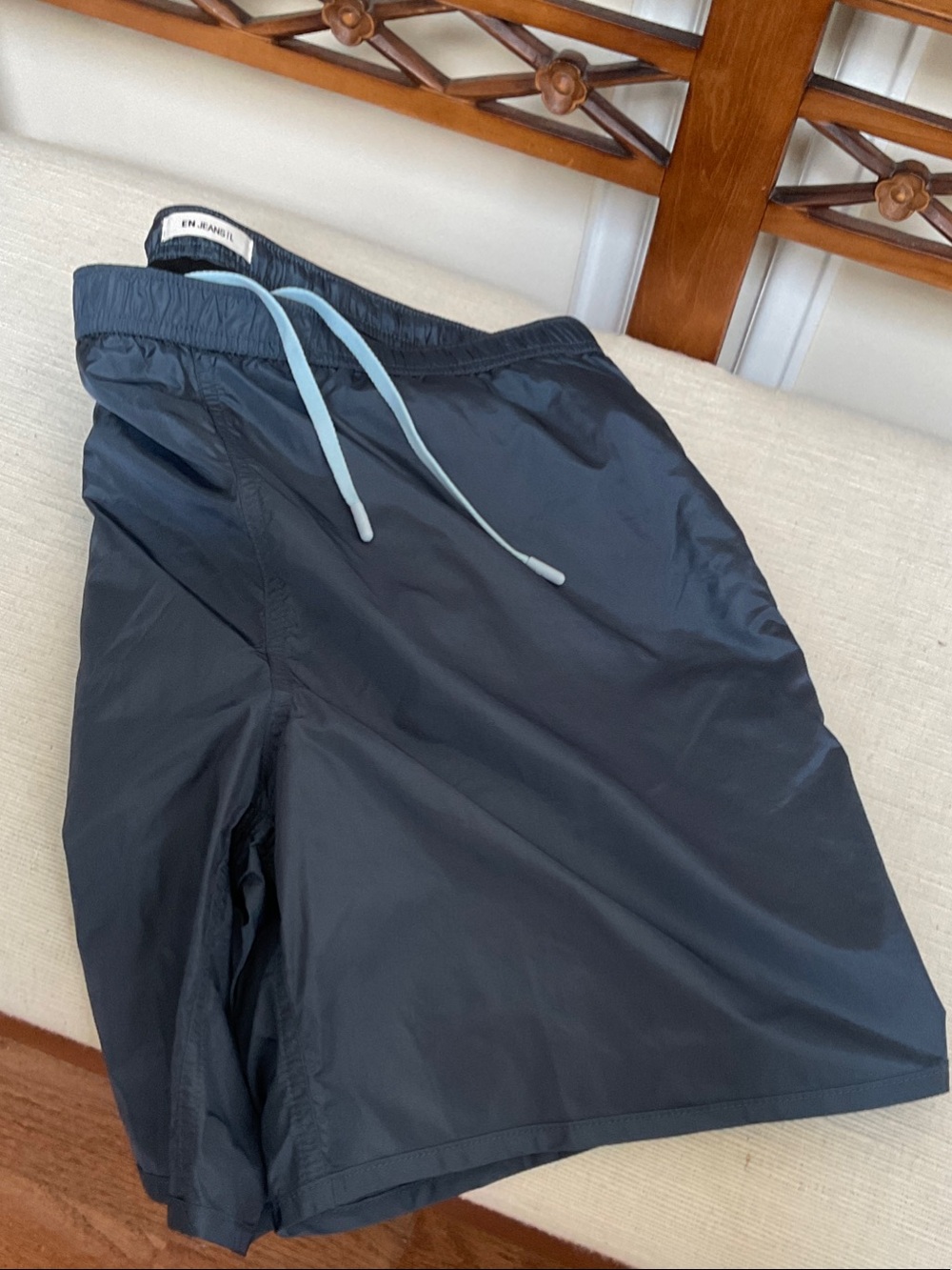 EN Etiqueta Negra fancy men navy Swim Trunks lined